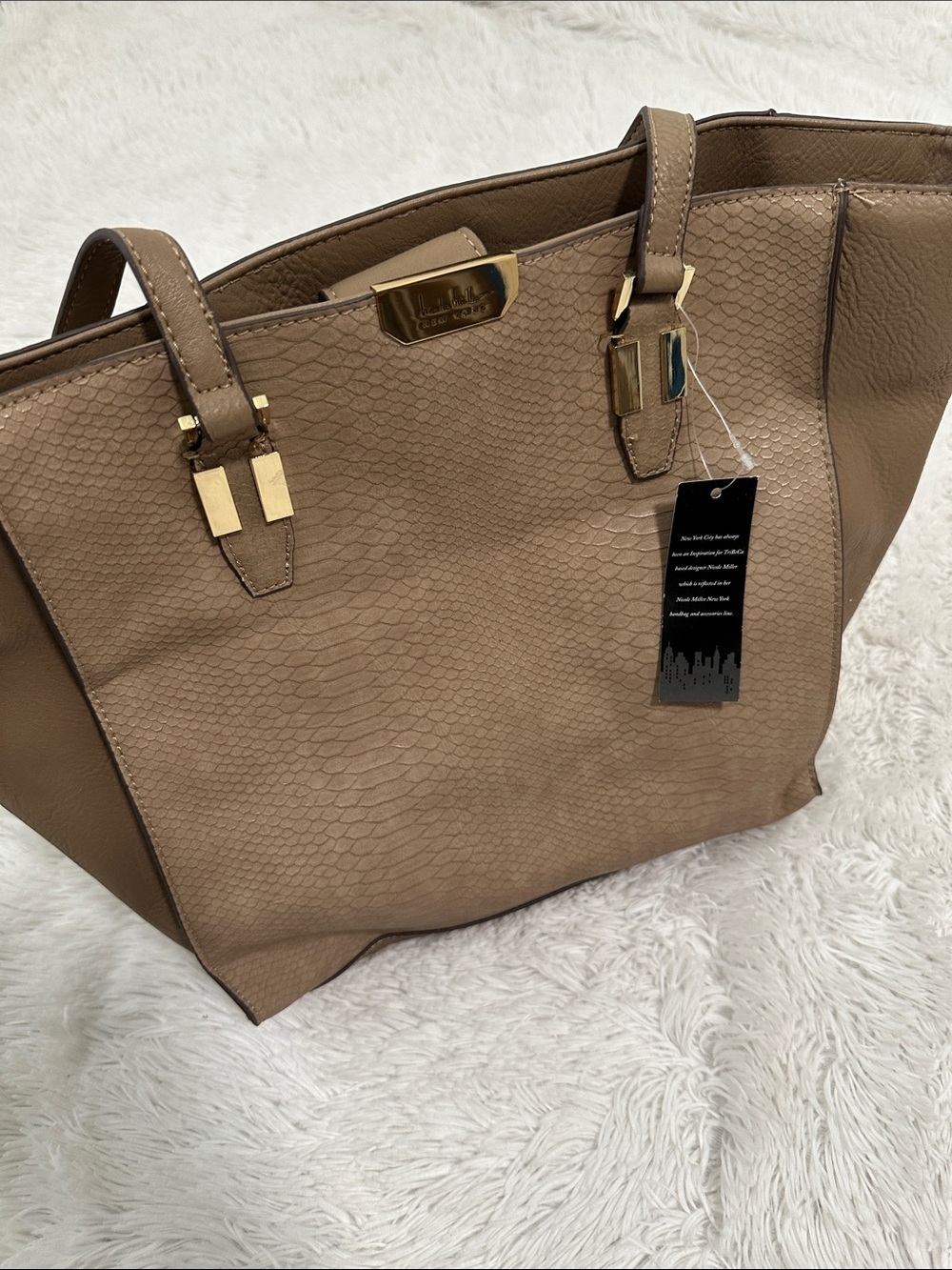 🥕 NWT Nicole Miller Large Shoulder Bag Purse